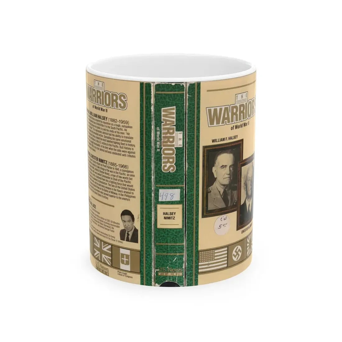 THE WARRIORS OF WORLD WAR 2 (VHS COVER) - White Coffee Mug 11oz - Go Mug Yourself