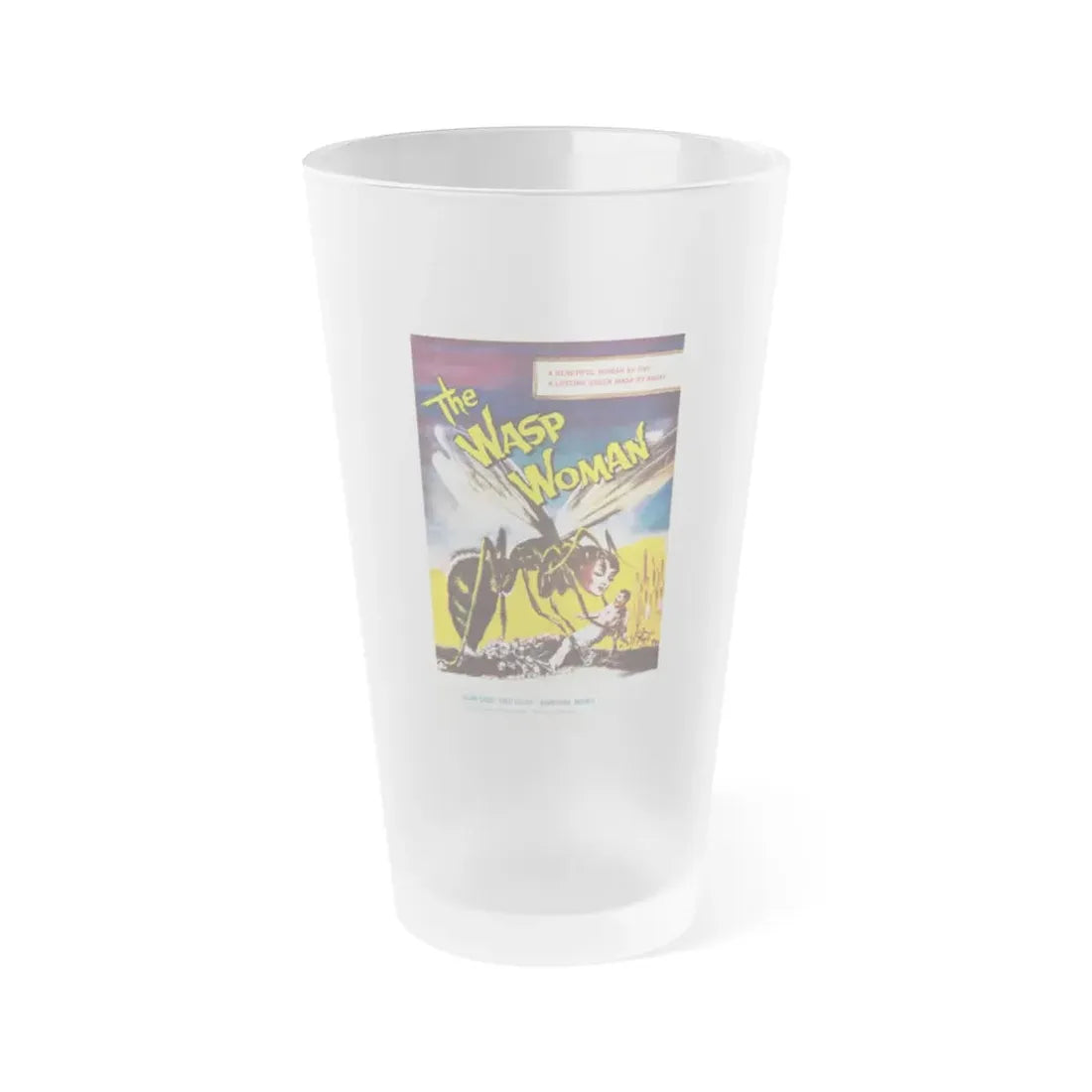 THE WASP WOMAN 1959 Movie Poster - Frosted Pint Glass 16oz 16oz Frosted - Go Mug Yourself