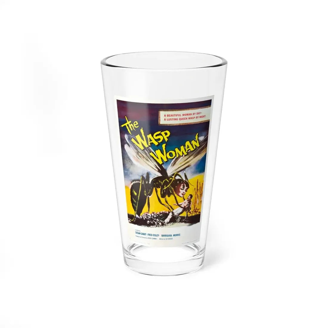THE WASP WOMAN 1959 Movie Poster - Pint Glass 16oz 16oz - Go Mug Yourself
