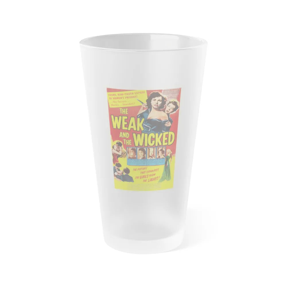 THE WEAK AND THE WICKED 1954 Movie Poster - Frosted Pint Glass 16oz-16oz-Frosted-Go Mug Yourself