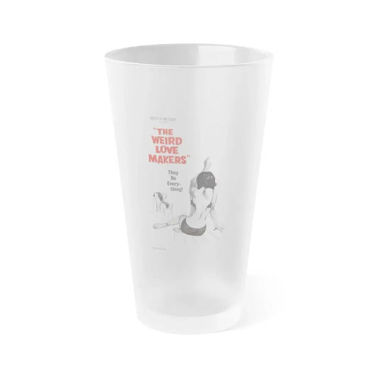 THE WEIRD LOVE MAKERS 1963 Movie Poster - Frosted Pint Glass 16oz 16oz Frosted - Go Mug Yourself
