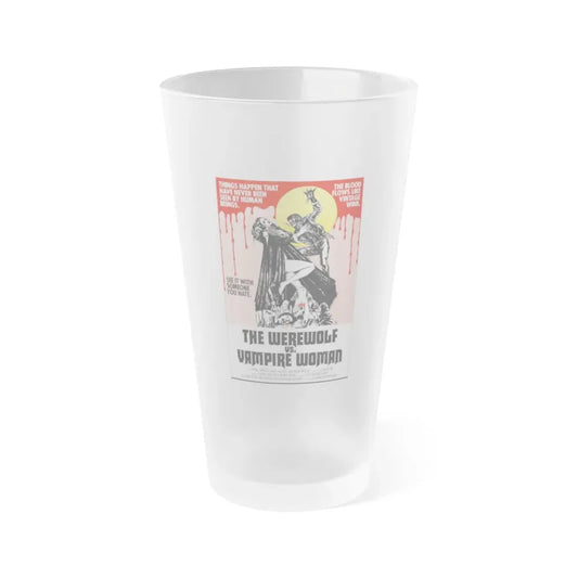 THE WEREWOLF VS THE VAMPIRE WOMAN 1971 Movie Poster - Frosted Pint Glass 16oz 16oz Frosted - Go Mug Yourself