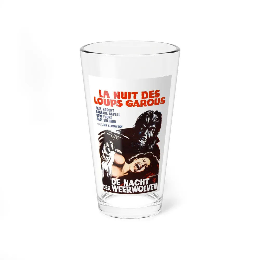 THE WEREWOLF VS THE VAMPIRE WOMAN (BELGIAN) 1971 Movie Poster - Pint Glass 16oz-16oz-Go Mug Yourself