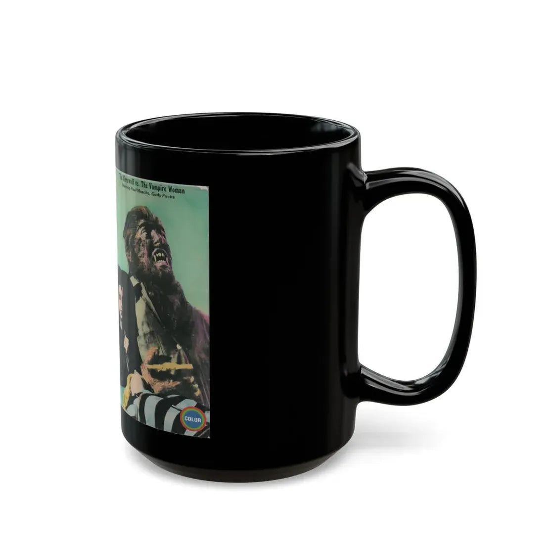 THE WEREWOLF VS THE VAMPIRE WOMAN (VHS COVER) - Black Coffee Mug - Go Mug Yourself