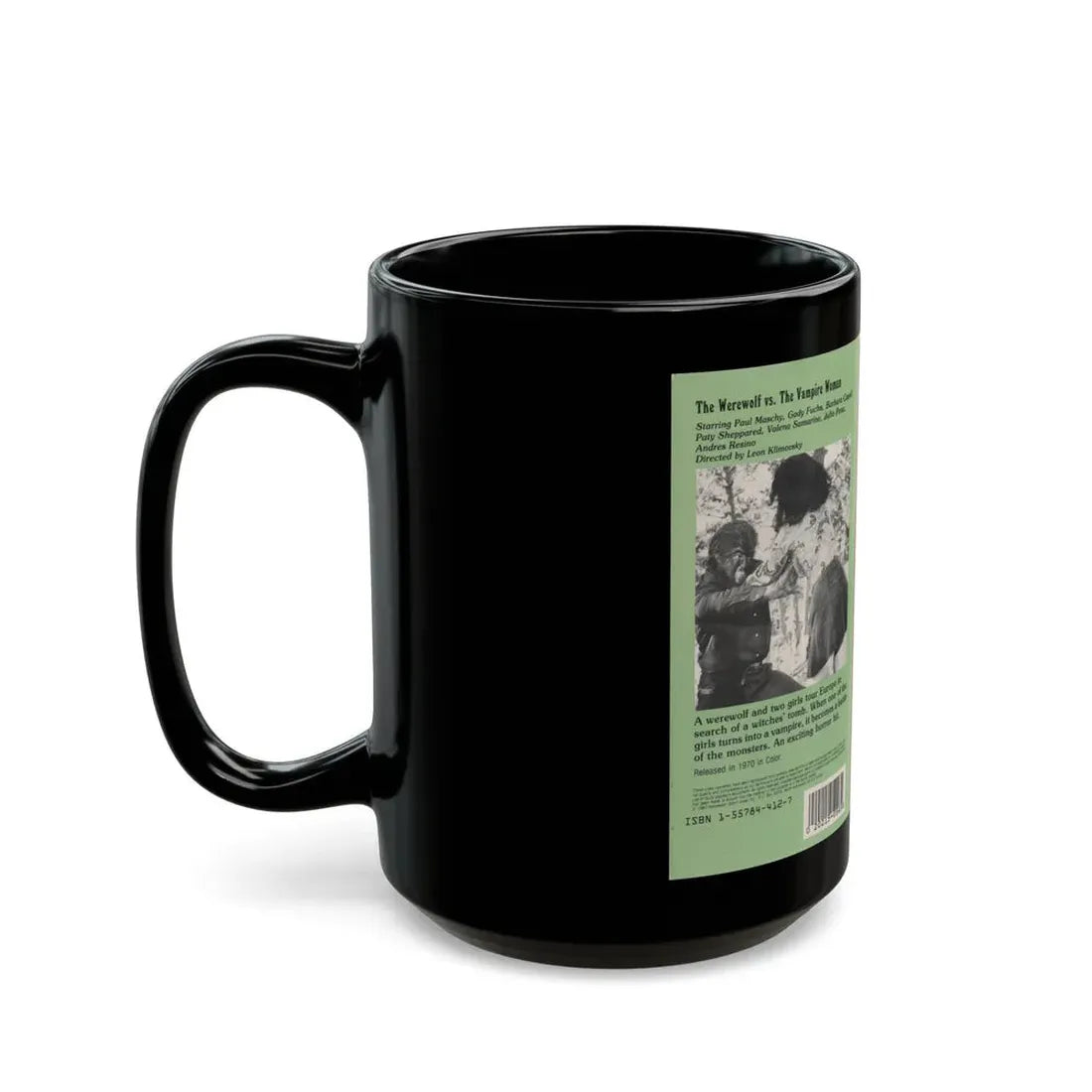 THE WEREWOLF VS THE VAMPIRE WOMAN (VHS COVER) - Black Coffee Mug - Go Mug Yourself