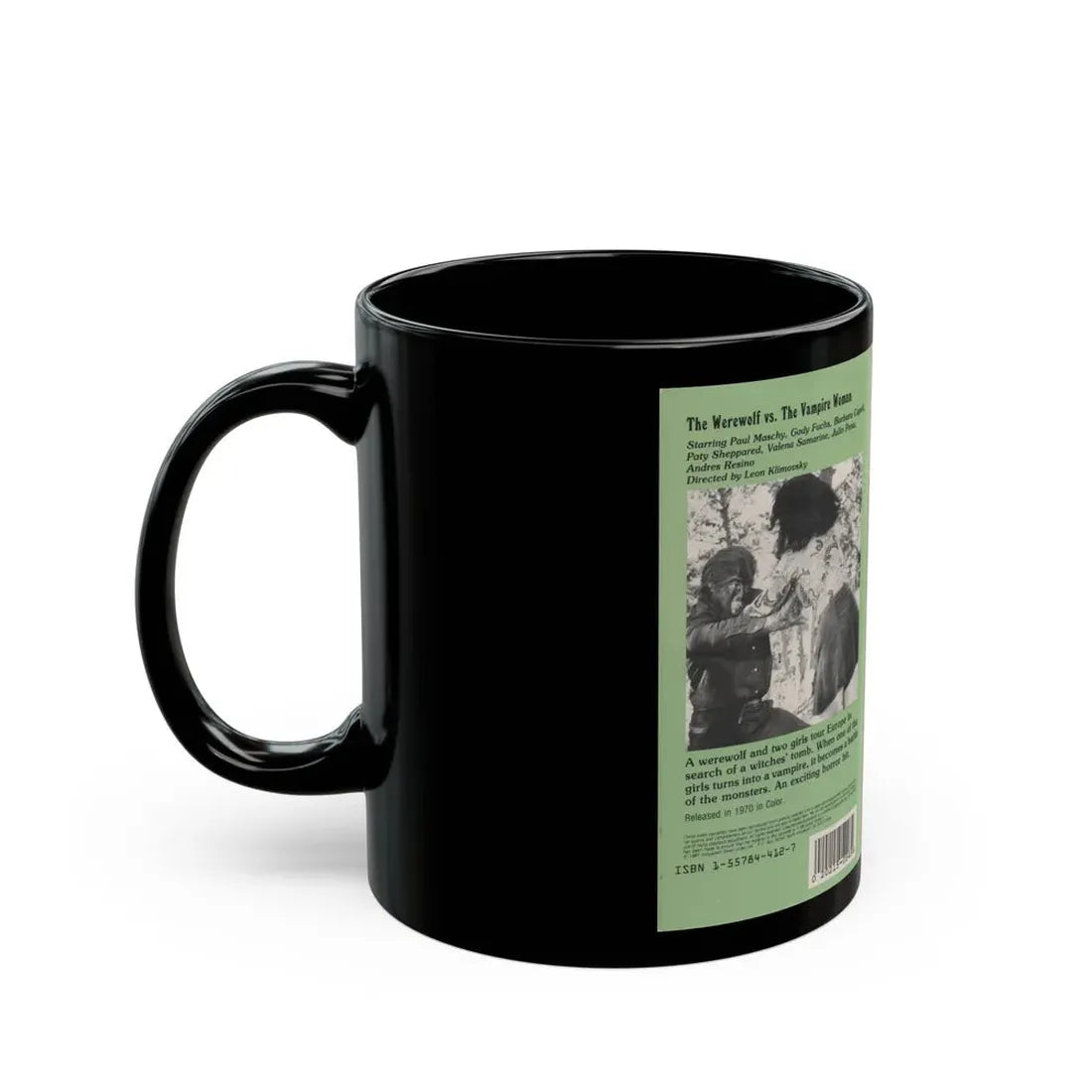 THE WEREWOLF VS THE VAMPIRE WOMAN (VHS COVER) - Black Coffee Mug - Go Mug Yourself
