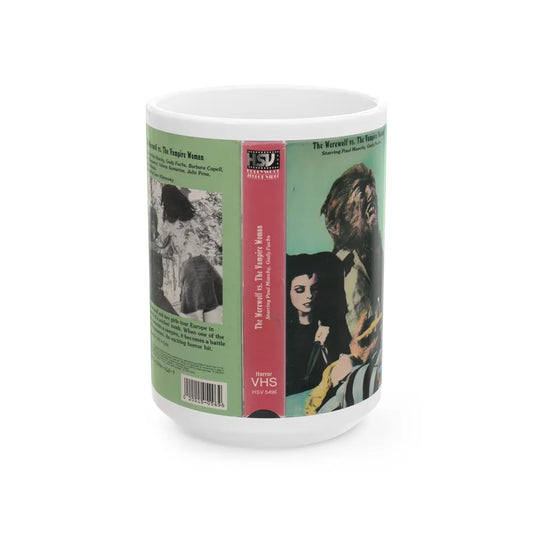 THE WEREWOLF VS THE VAMPIRE WOMAN (VHS COVER) - White Coffee Mug-15oz-Go Mug Yourself