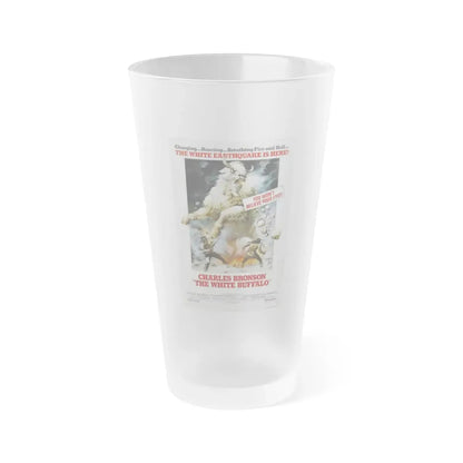 THE WHITE BUFFALO 1977 Movie Poster - Frosted Pint Glass 16oz 16oz Frosted - Go Mug Yourself