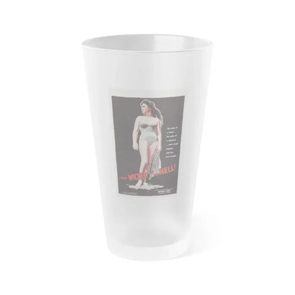 THE WICKED GO TO HELL 1955 Movie Poster - Frosted Pint Glass 16oz 16oz Frosted - Go Mug Yourself