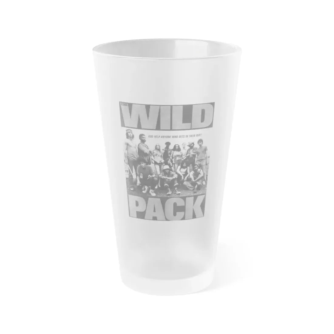 THE WILD PACK 1972 Movie Poster - Frosted Pint Glass 16oz 16oz Frosted - Go Mug Yourself
