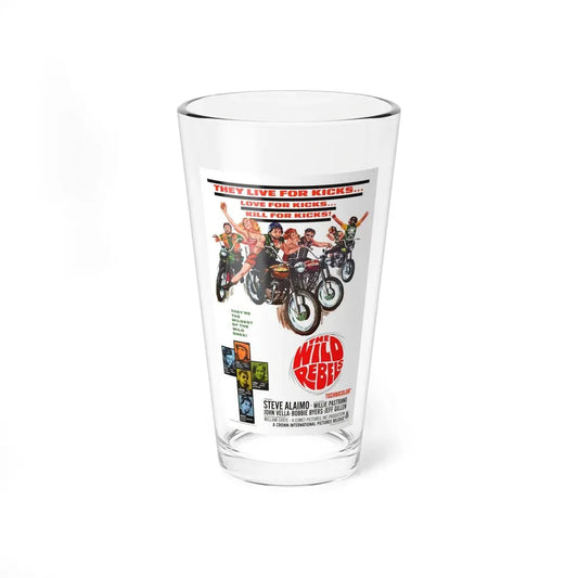 THE WILD REBELS 1967 Movie Poster - Pint Glass 16oz 16oz - Go Mug Yourself