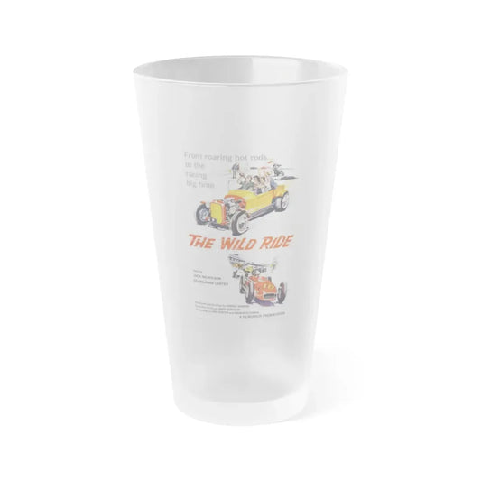 THE WILD RIDE 1960 Movie Poster - Frosted Pint Glass 16oz 16oz Frosted - Go Mug Yourself