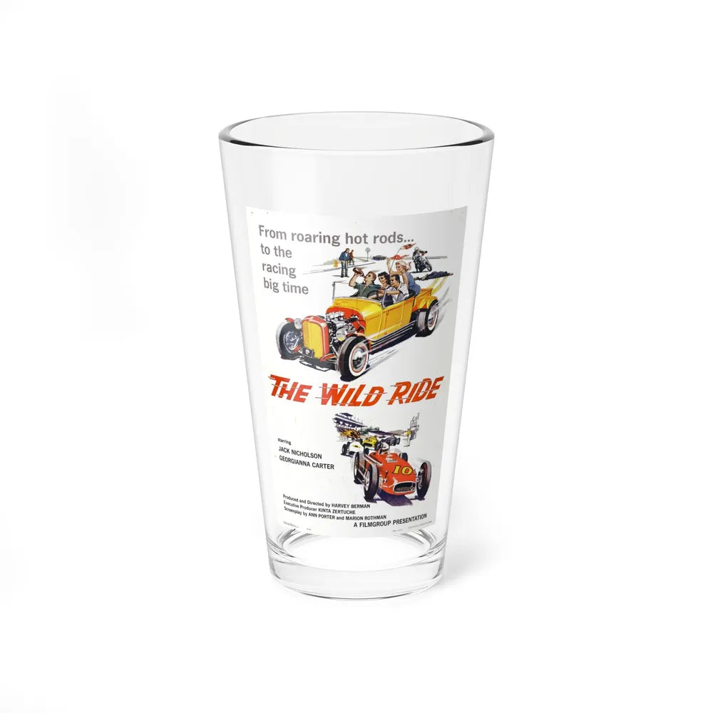 THE WILD RIDE 1960 Movie Poster - Pint Glass 16oz-16oz-Go Mug Yourself