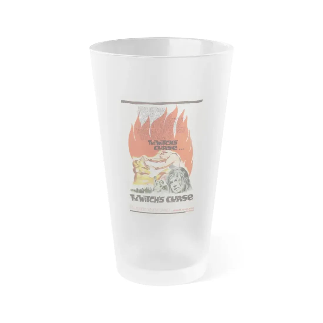 THE WITCH'S CURSE 1962 Movie Poster - Frosted Pint Glass 16oz 16oz Frosted - Go Mug Yourself