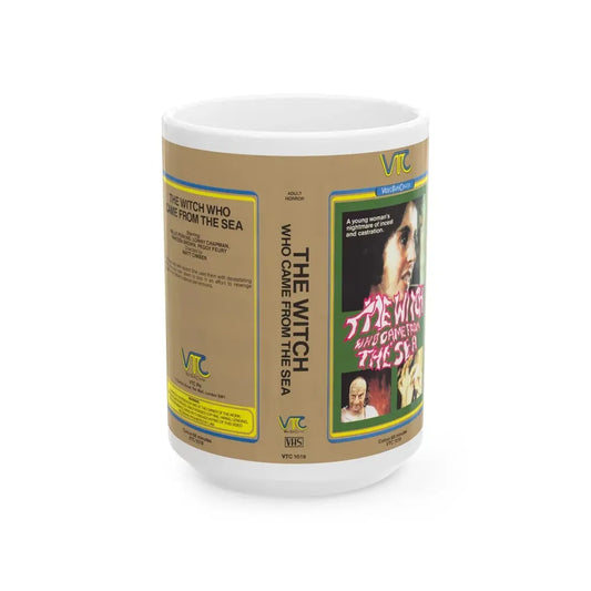 THE WITCH THAT CAME FROM SEA (VHS COVER) - White Coffee Mug 15oz - Go Mug Yourself