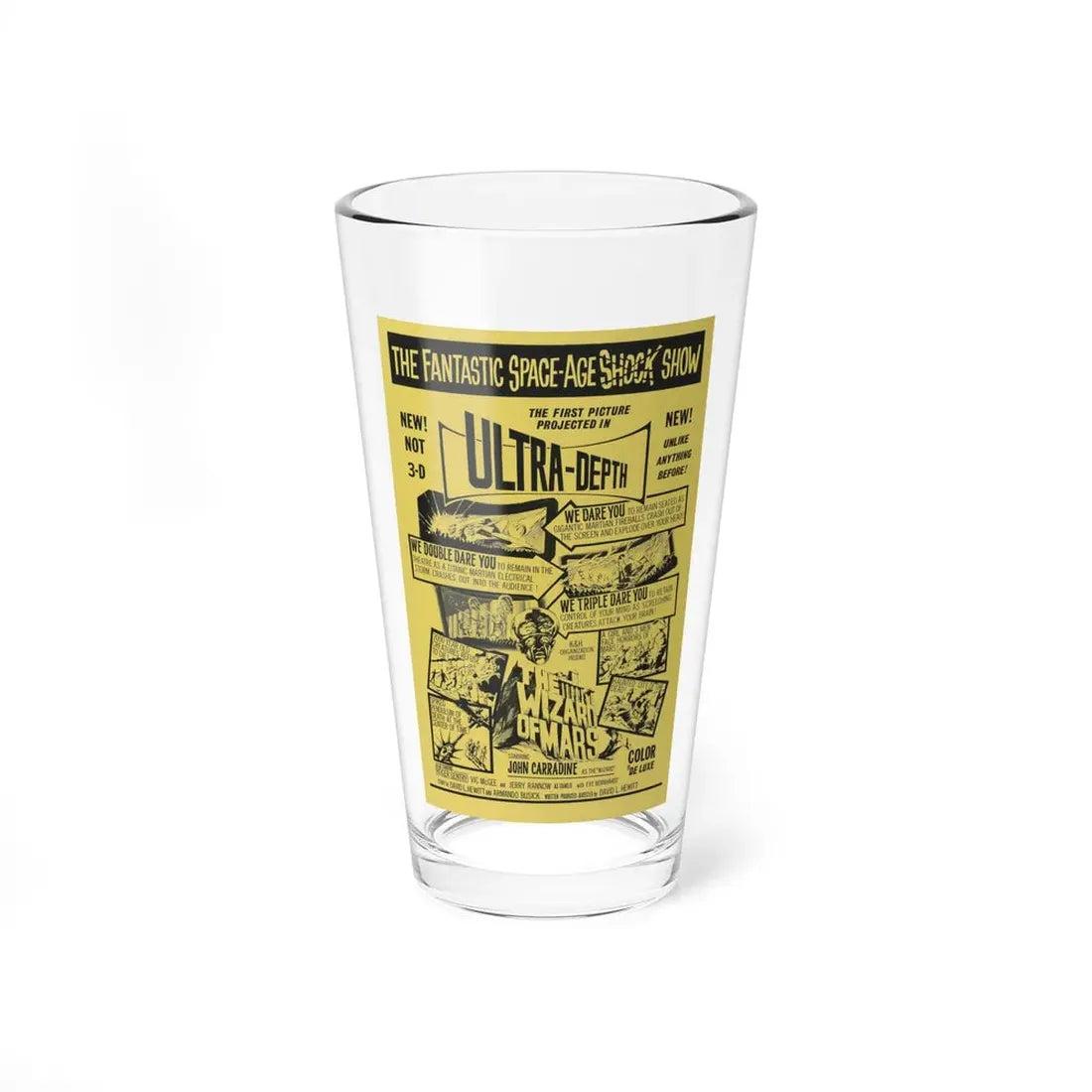THE WIZARD OF MARS 1965 Movie Poster - Pint Glass 16oz 16oz - Go Mug Yourself