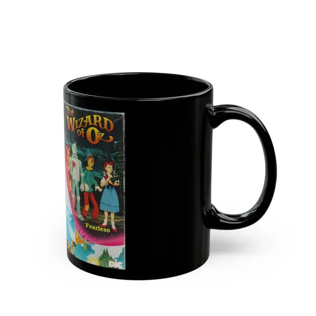 THE WIZARD OF OZ THE ANIMATED SERIES FEARLESS (VHS COVER) - Black Coffee Mug - Go Mug Yourself