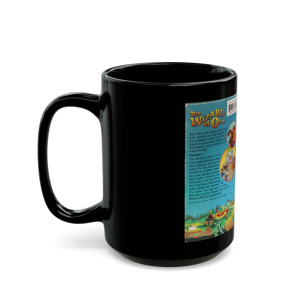 THE WIZARD OF OZ THE ANIMATED SERIES FEARLESS (VHS COVER) - Black Coffee Mug-Go Mug Yourself