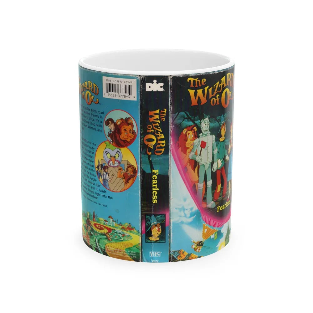 THE WIZARD OF OZ THE ANIMATED SERIES FEARLESS (VHS COVER) - White Coffee Mug-11oz-Go Mug Yourself