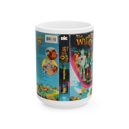 THE WIZARD OF OZ THE ANIMATED SERIES FEARLESS (VHS COVER) - White Coffee Mug-15oz-Go Mug Yourself