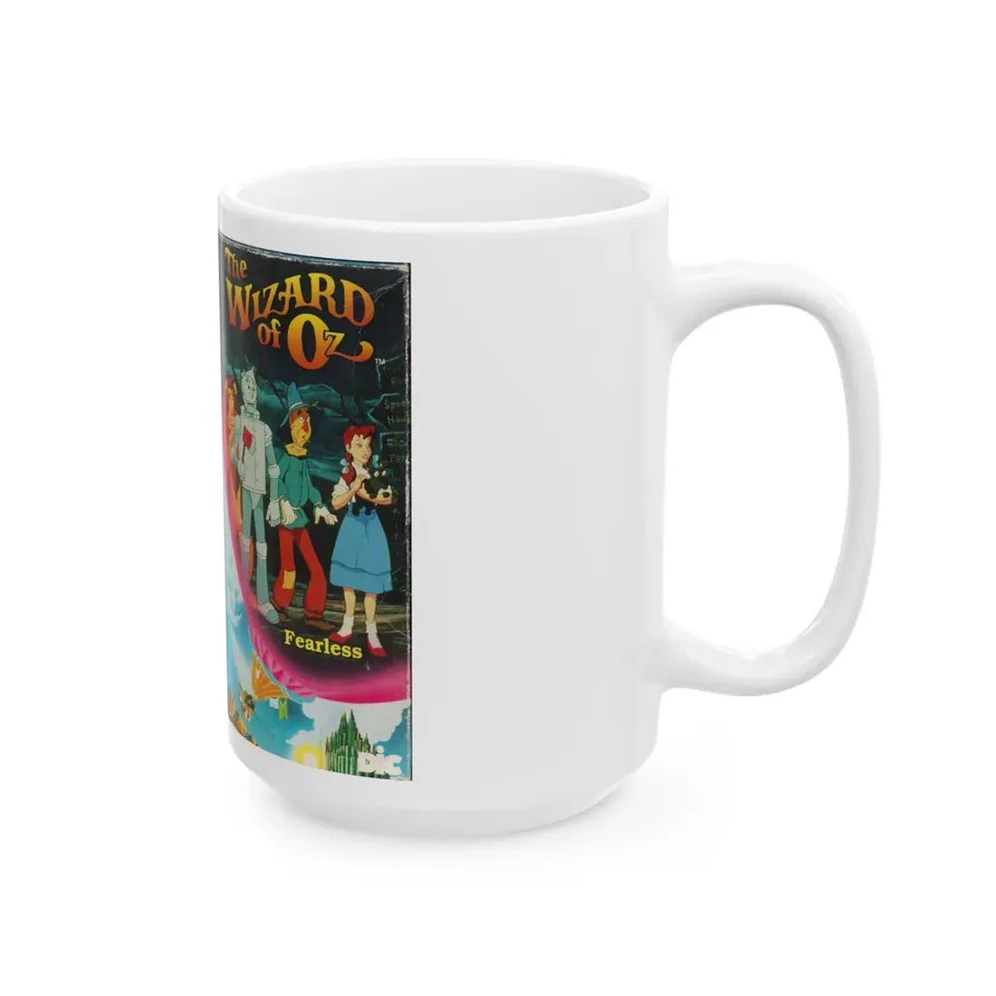 THE WIZARD OF OZ THE ANIMATED SERIES FEARLESS (VHS COVER) - White Coffee Mug - Go Mug Yourself