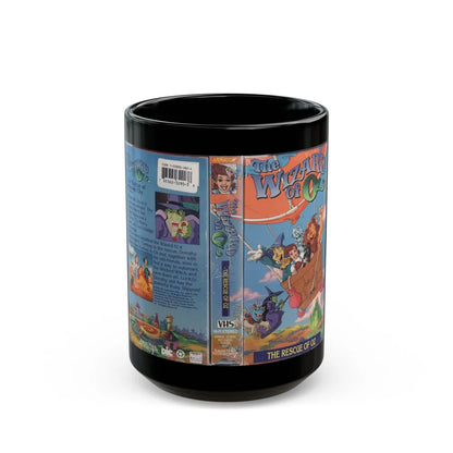 THE WIZARD OF OZ THE ANIMATED SERIES THE RESCUE OF OZ (VHS COVER) - Black Coffee Mug-15oz-Go Mug Yourself