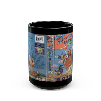 THE WIZARD OF OZ THE ANIMATED SERIES THE RESCUE OF OZ (VHS COVER) - Black Coffee Mug 15oz - Go Mug Yourself