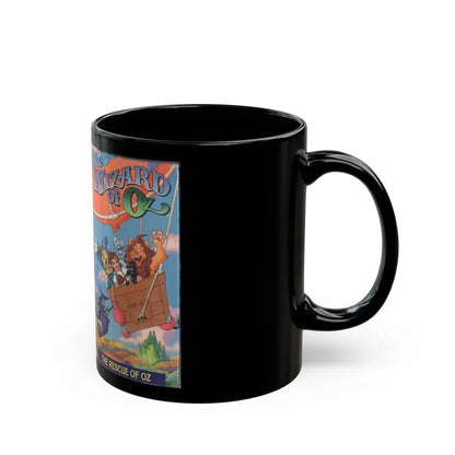 THE WIZARD OF OZ THE ANIMATED SERIES THE RESCUE OF OZ (VHS COVER) - Black Coffee Mug - Go Mug Yourself