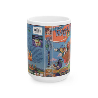 THE WIZARD OF OZ THE ANIMATED SERIES THE RESCUE OF OZ (VHS COVER) - White Coffee Mug-15oz-Go Mug Yourself