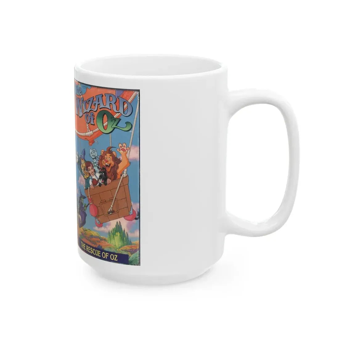 THE WIZARD OF OZ THE ANIMATED SERIES THE RESCUE OF OZ (VHS COVER) - White Coffee Mug - Go Mug Yourself