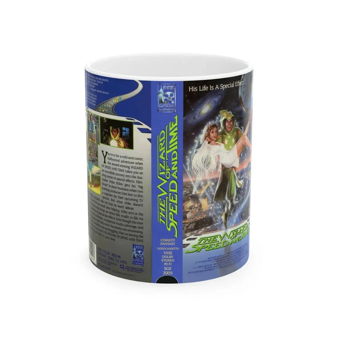 THE WIZARD OF SPEED AND TIME 2 (VHS COVER) - White Coffee Mug 11oz - Go Mug Yourself