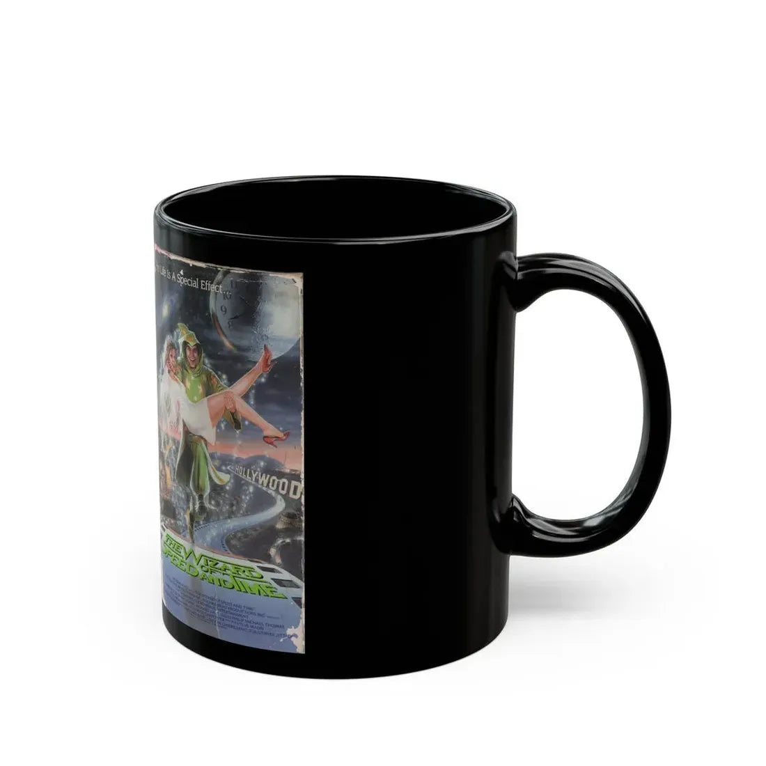 THE WIZARD OF SPEED AND TIME (VHS COVER) - Black Coffee Mug - Go Mug Yourself