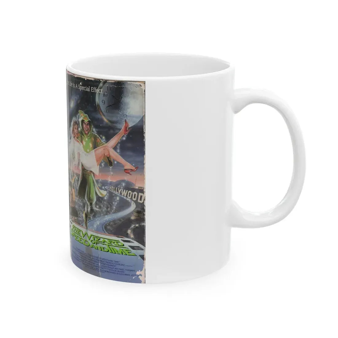 THE WIZARD OF SPEED AND TIME (VHS COVER) - White Coffee Mug - Go Mug Yourself