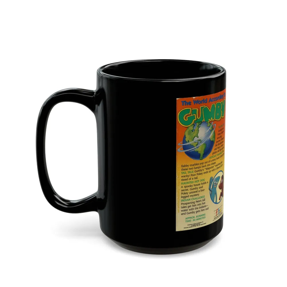 THE WORLD ACCORDING TO GUMBY (VHS COVER) - Black Coffee Mug-Go Mug Yourself