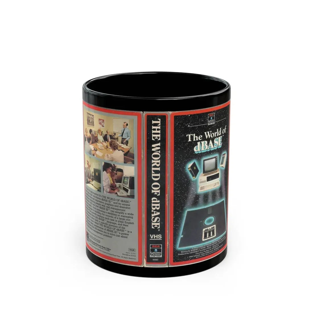 THE WORLD OF DBASE (VHS COVER) - Black Coffee Mug 11oz - Go Mug Yourself