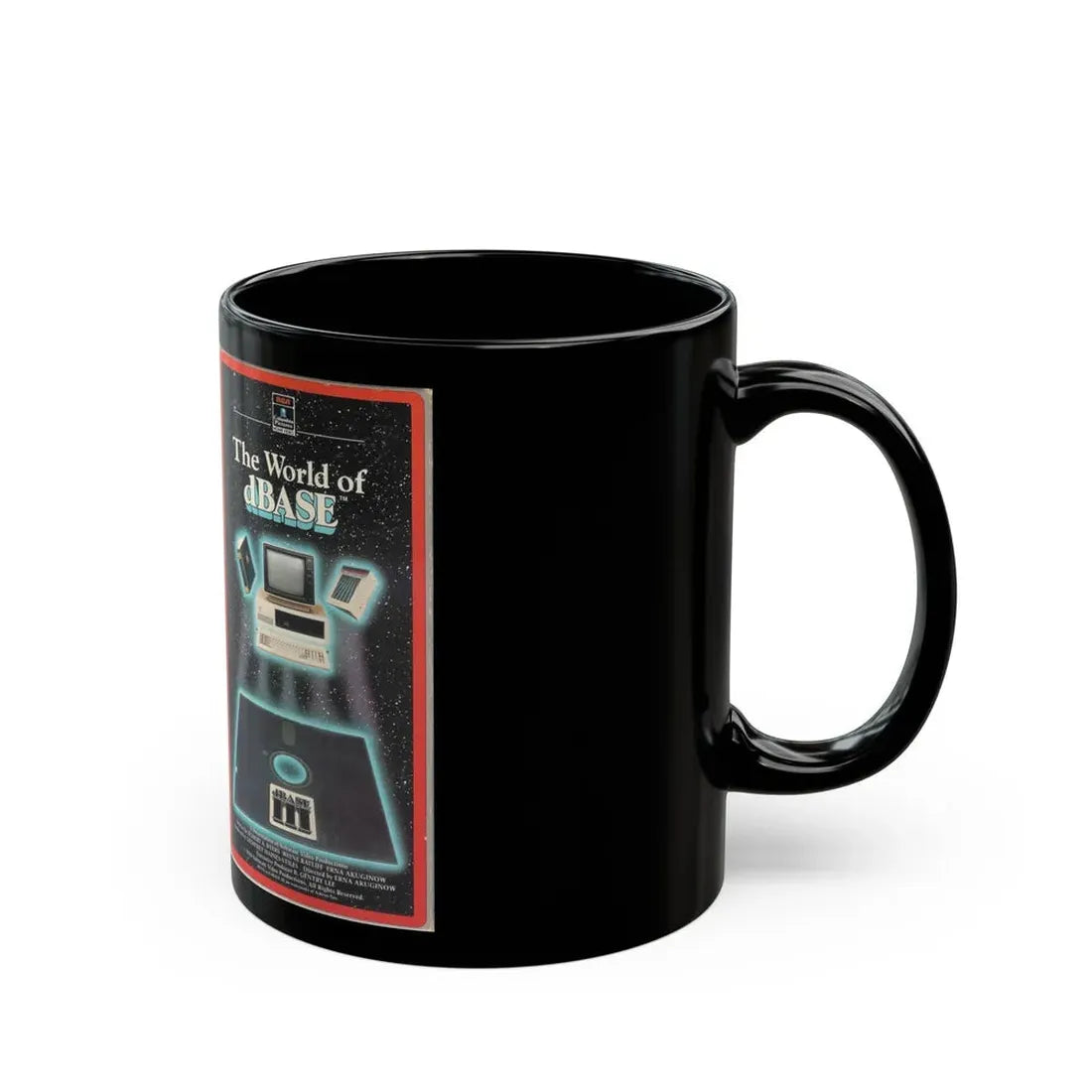 THE WORLD OF DBASE (VHS COVER) - Black Coffee Mug - Go Mug Yourself
