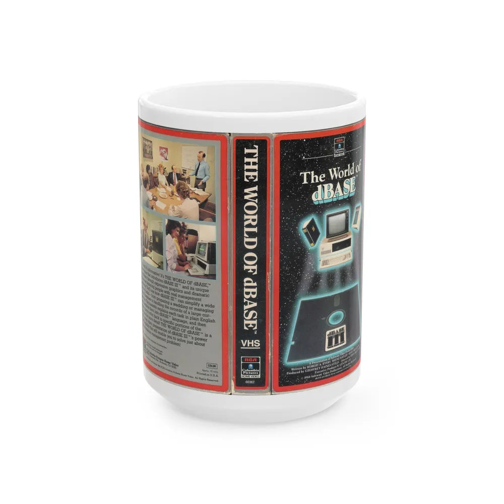 THE WORLD OF DBASE (VHS COVER) - White Coffee Mug-15oz-Go Mug Yourself