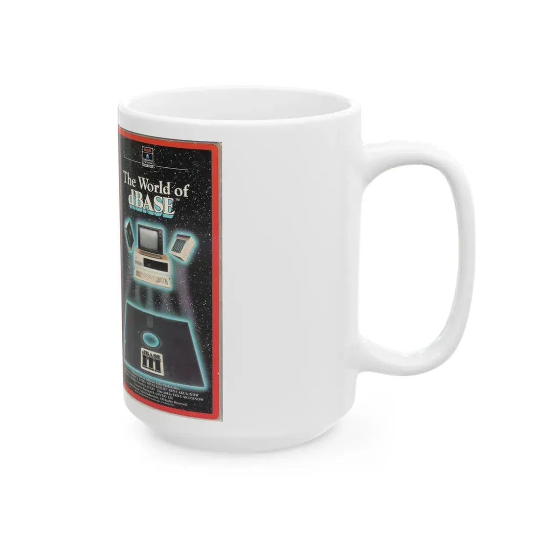 THE WORLD OF DBASE (VHS COVER) - White Coffee Mug - Go Mug Yourself