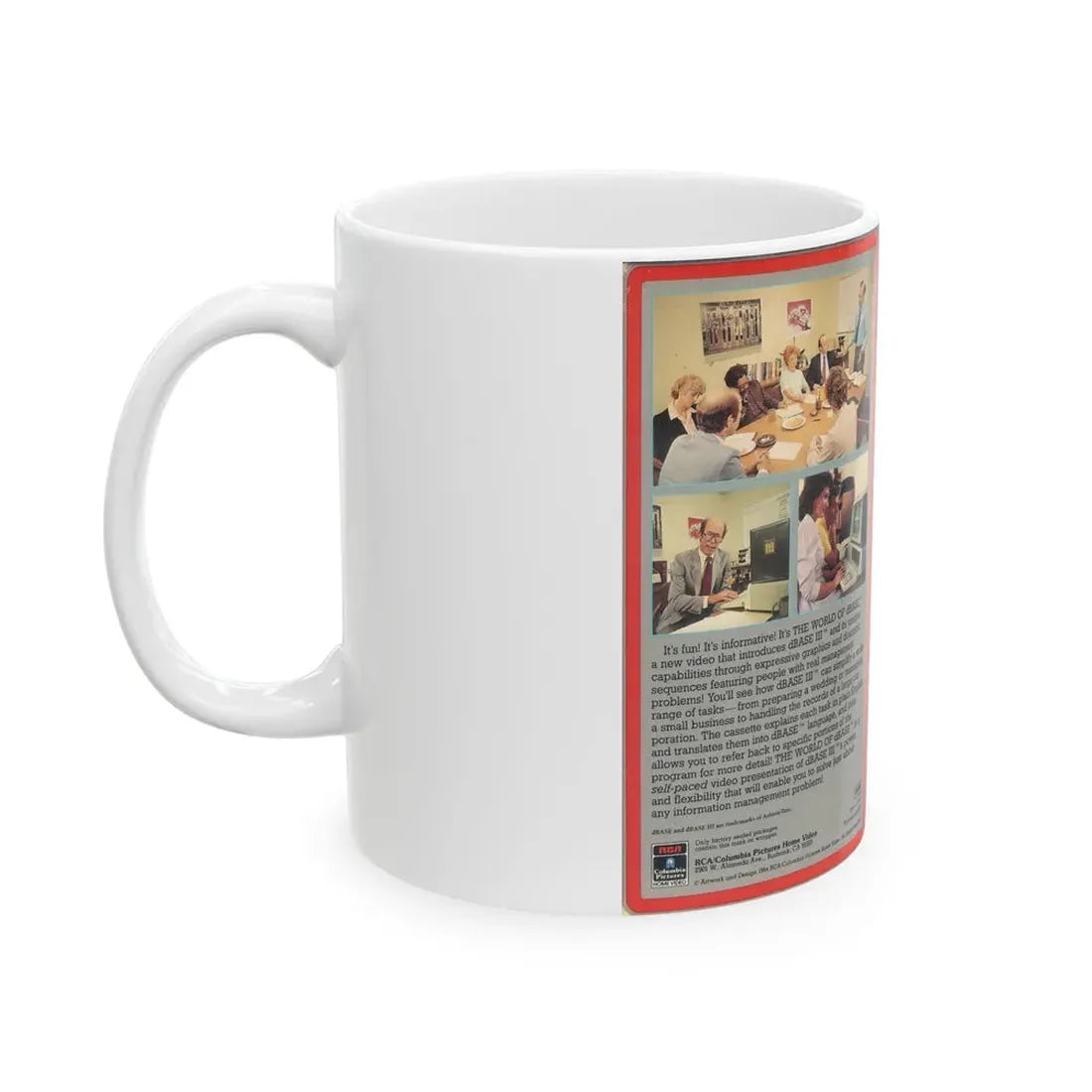 THE WORLD OF DBASE (VHS COVER) - White Coffee Mug - Go Mug Yourself