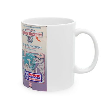 THE WORLD OF TEDDY RUXPIN WIN WON FOR THE TWIPPER (VHS COVER) - White Coffee Mug-Go Mug Yourself