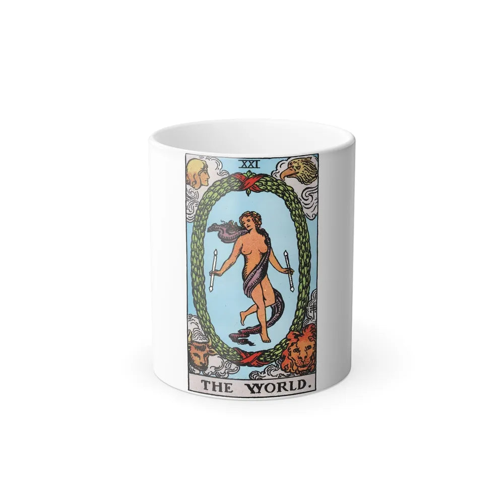 The World (Tarot Card) Color Changing Mug 11oz-11oz-Go Mug Yourself