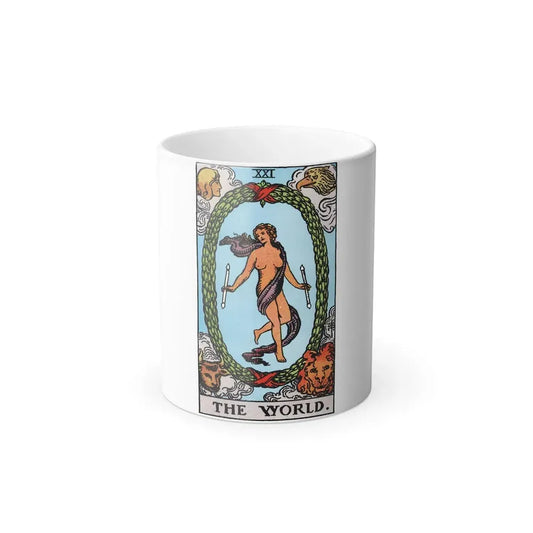 The World (Tarot Card) Color Changing Mug 11oz 11oz - Go Mug Yourself