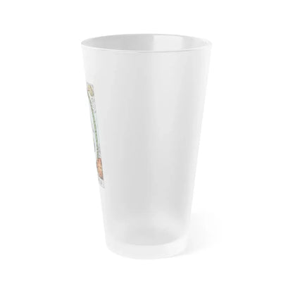 The World (Tarot Card) Frosted Pint Glass 16oz - Go Mug Yourself