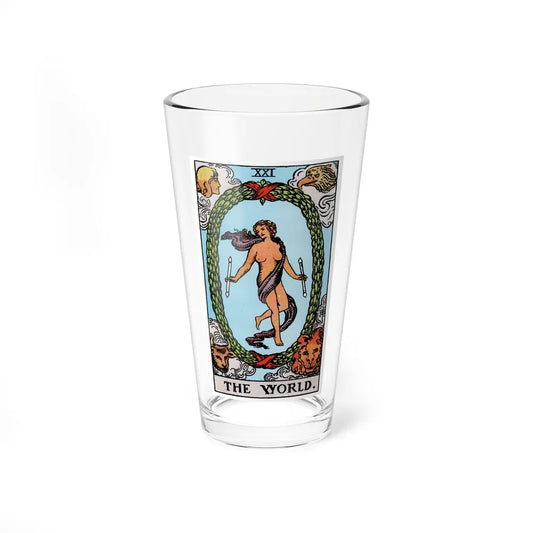 The World (Tarot Card) Pint Glass 16oz-16oz-Go Mug Yourself