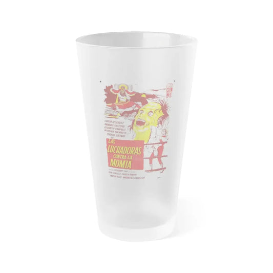 THE WRESTLING WOMEN VS THE AZTEC MUMMY (2) 1964 Movie Poster - Frosted Pint Glass 16oz 16oz Frosted - Go Mug Yourself