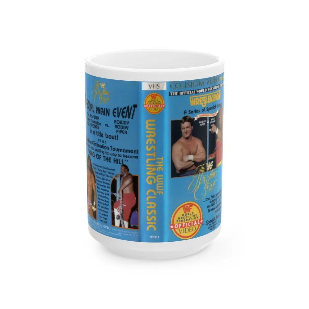 THE WWF WRESTLING CLASSIC (VHS COVER) - White Coffee Mug-15oz-Go Mug Yourself