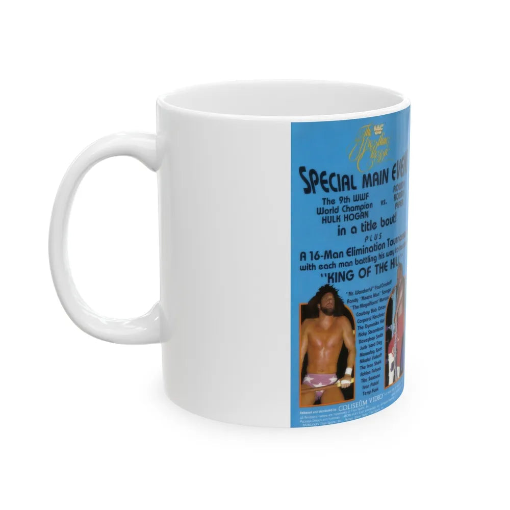 THE WWF WRESTLING CLASSIC (VHS COVER) - White Coffee Mug-Go Mug Yourself