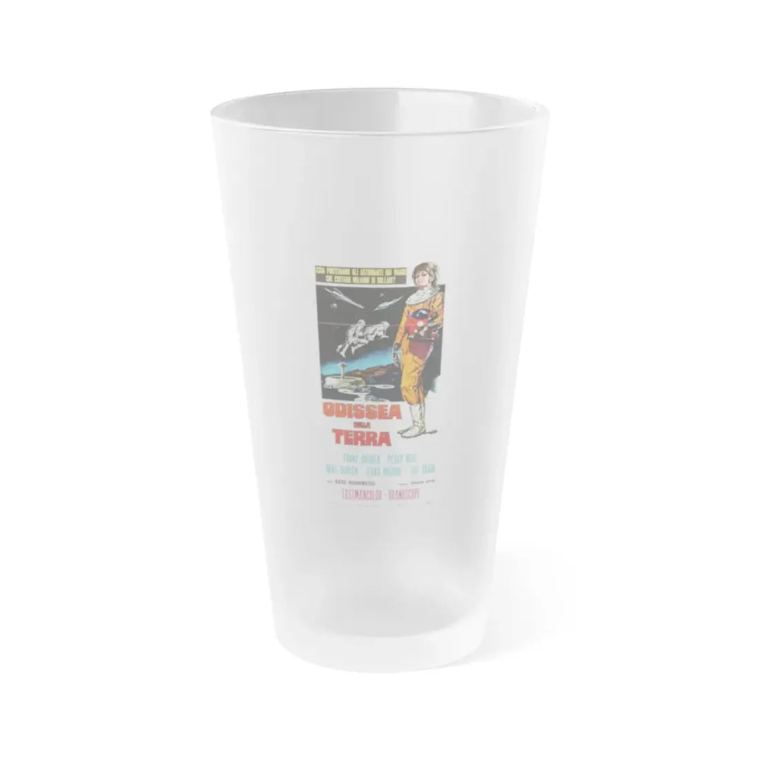 THE X FROM OUTER SPACE (ITALIAN 2) 1967 Movie Poster - Frosted Pint Glass 16oz 16oz Frosted - Go Mug Yourself