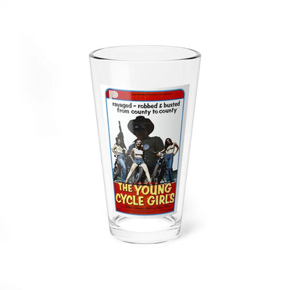 THE YOUNG CYCLE GIRLS 1978 Movie Poster - Pint Glass 16oz-16oz-Go Mug Yourself