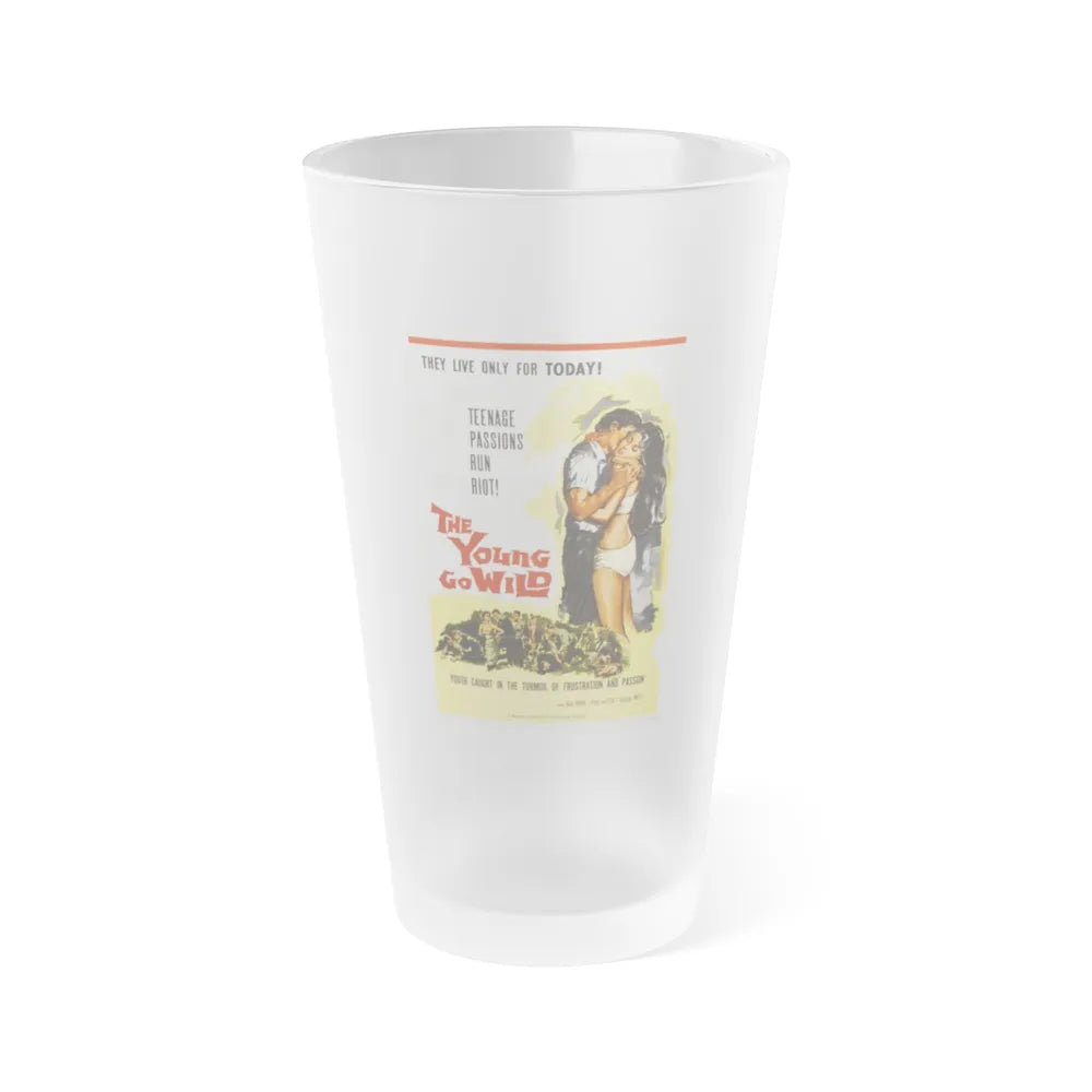 THE YOUNG GO WILD 1959 Movie Poster - Frosted Pint Glass 16oz-16oz-Frosted-Go Mug Yourself